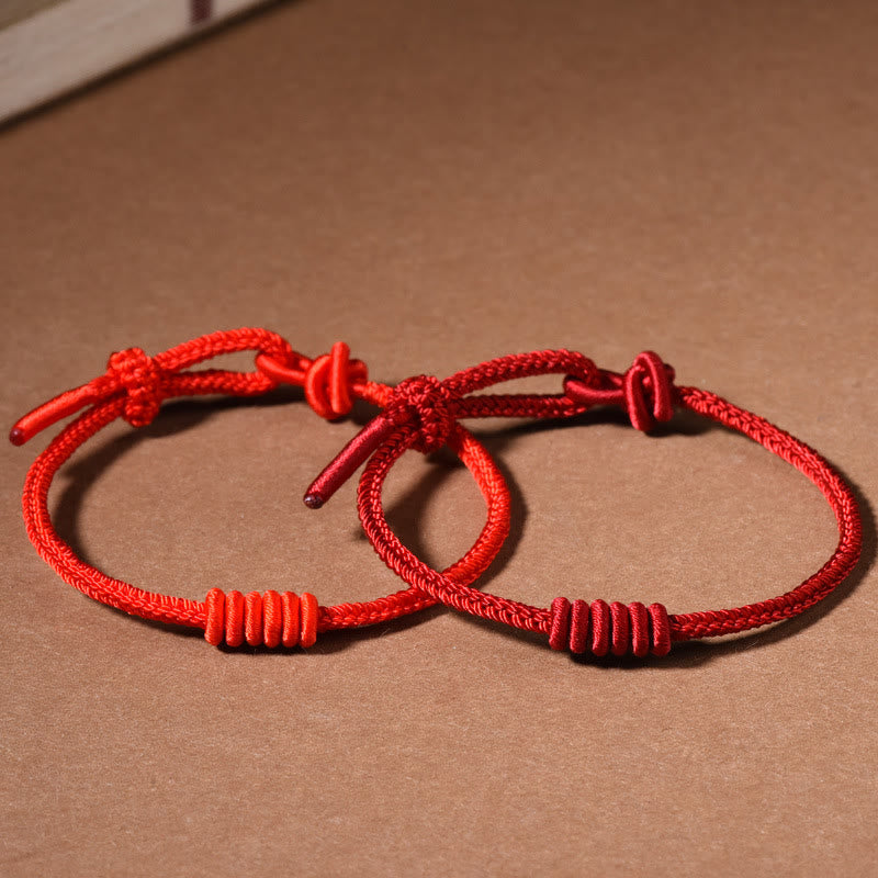 Bracelet de force en corde rouge à huit brins Buddha Stones