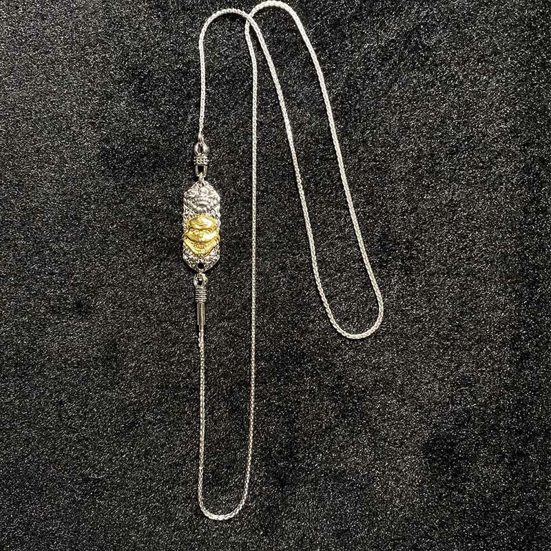 Collier pendentif de protection en perles dzi avec oiseau Garuda en argent sterling 925 et Buddha Stones