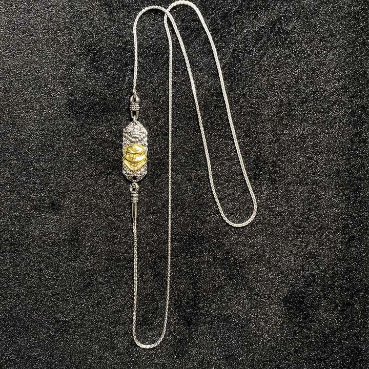 Collier pendentif de protection en perles dzi avec oiseau Garuda en argent sterling 925 et Buddha Stones