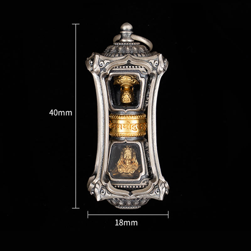 Collier pendentif tibétain en argent sterling 925 avec Buddha Stones et bénédiction de la déesse Zakiram - image 9