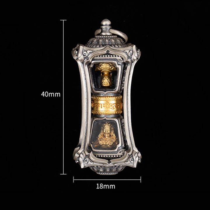 Collier pendentif tibétain en argent sterling 925 avec Buddha Stones et bénédiction de la déesse Zakiram - image 9