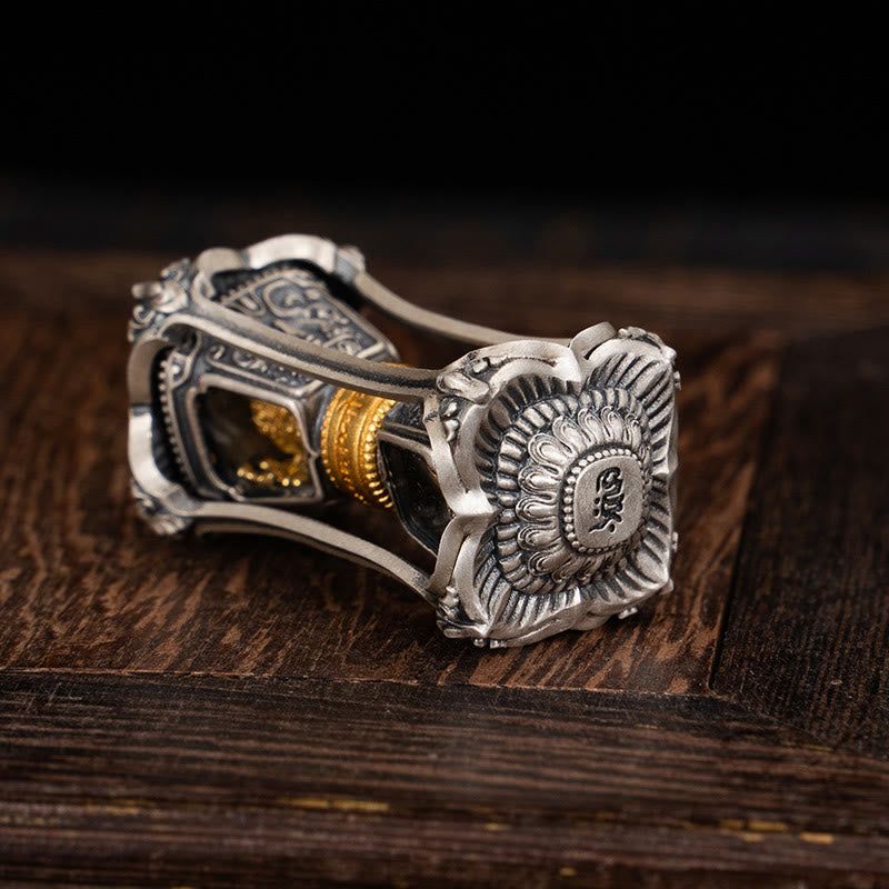 Collier pendentif tibétain en argent sterling 925 avec Buddha Stones et bénédiction de la déesse Zakiram