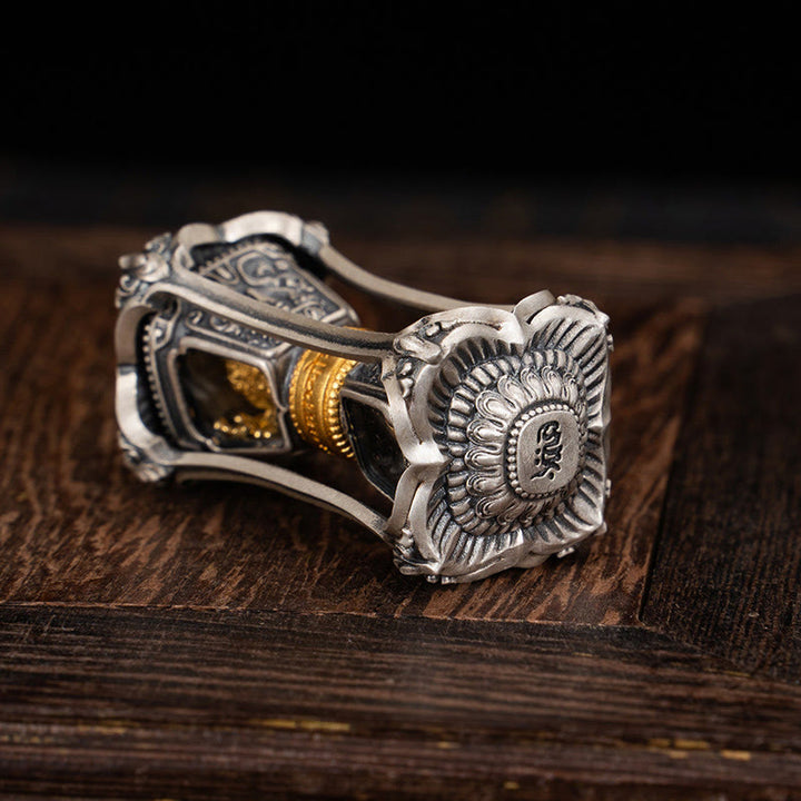 Collier pendentif tibétain en argent sterling 925 avec Buddha Stones et bénédiction de la déesse Zakiram