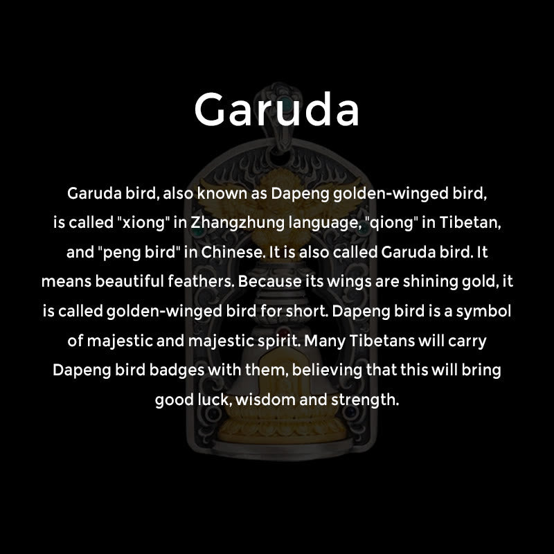 Collier pendentif de protection en argent sterling 925 avec Buddha Stones et oiseau tibétain Garuda Vajra Dorje - image 12