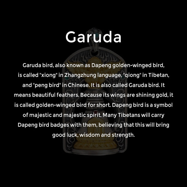 Collier pendentif de protection en argent sterling 925 avec Buddha Stones et oiseau tibétain Garuda Vajra Dorje - image 12