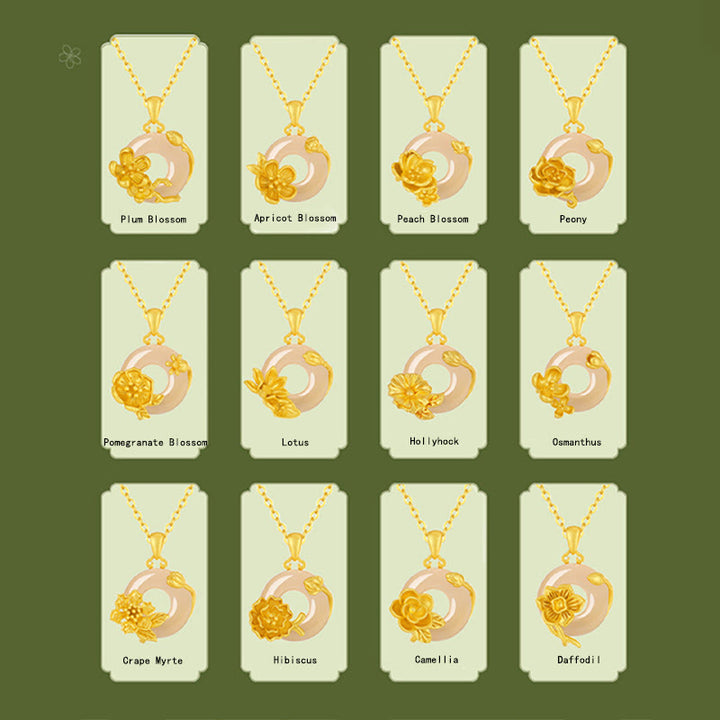 Collier avec pendentif en argent sterling 925 et Buddha Stones en calcédoine et boucle de paix