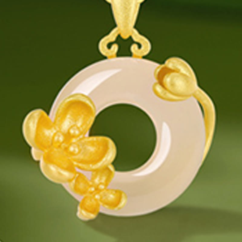 Collier avec pendentif en argent sterling 925 et Buddha Stones en calcédoine et boucle de paix - image 21