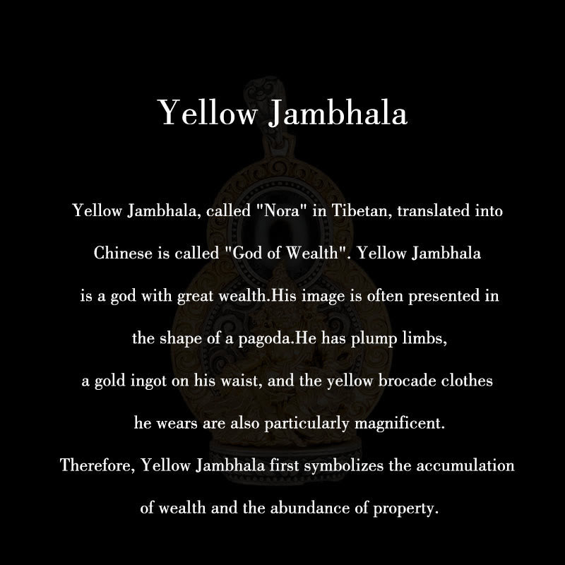 Buddha Stones 925 Argent Sterling Tibet Jaune Jambhala Dieu de la Richesse Dzi Perle Om Mani Padme Hum Bonheur Collier Pendentif - image 10