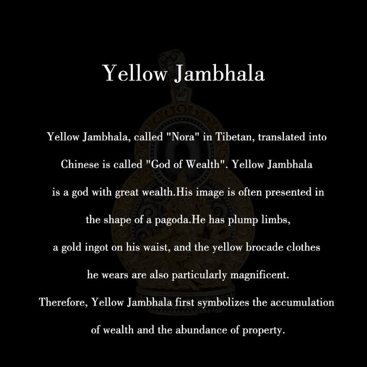 Buddha Stones 925 Argent Sterling Tibet Jaune Jambhala Dieu de la Richesse Dzi Perle Om Mani Padme Hum Bonheur Collier Pendentif - image 10