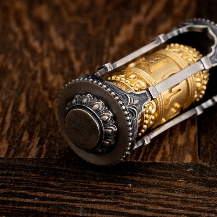 Buddha Stones en argent sterling 925 avec roue de prière tibétaine et pierres de Bouddha Om Mani Padme Hum - image 10