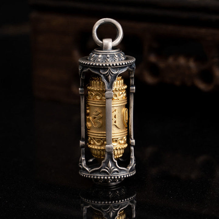 Buddha Stones en argent sterling 925 avec roue de prière tibétaine et pierres de Bouddha Om Mani Padme Hum - image 5