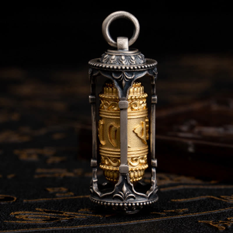 Buddha Stones en argent sterling 925 avec roue de prière tibétaine et pierres de Bouddha Om Mani Padme Hum - image 7