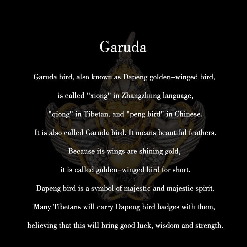 Collier pendentif de sagesse tibétain Garuda Bird en argent sterling 925 Buddha Stones - image 10