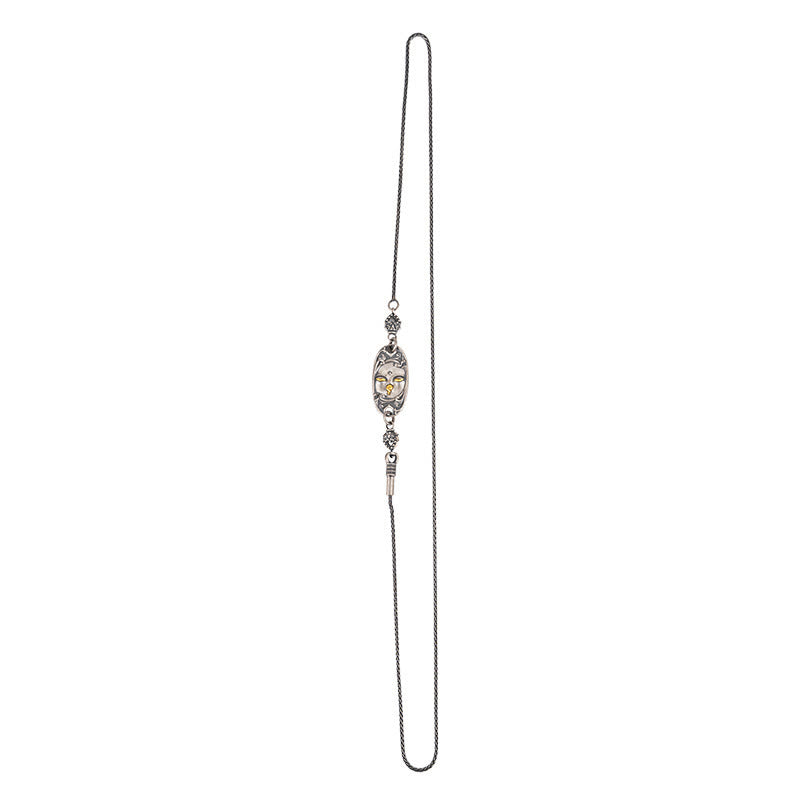 Collier en chaîne métallique de protection en argent sterling 925 avec Buddha Stones Zakiram tibétain déesse de la richesse Bodhisattva Tara Om Mani Padme Hum - Chaîne Bodhisattva Tara 49 cm - image 7