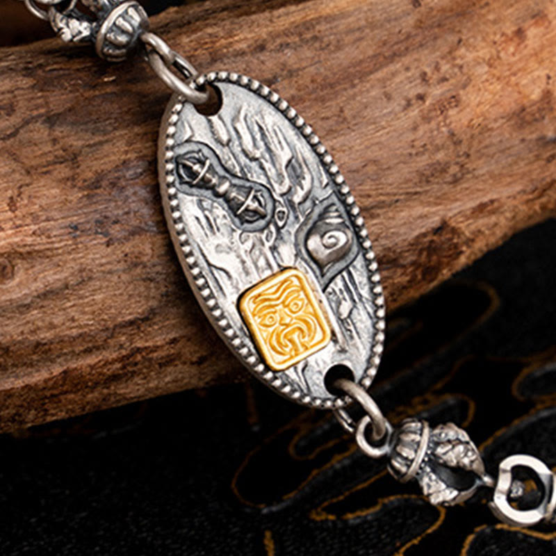 Collier en chaîne métallique de protection en argent sterling 925 avec Buddha Stones Zakiram tibétain déesse de la richesse Bodhisattva Tara Om Mani Padme Hum - image 3