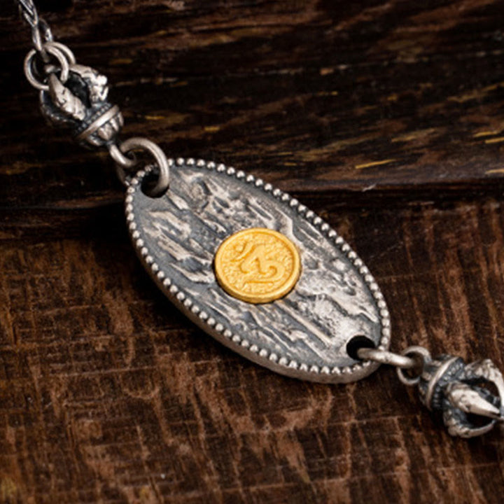 Collier en chaîne métallique de protection en argent sterling 925 avec Buddha Stones Zakiram tibétain déesse de la richesse Bodhisattva Tara Om Mani Padme Hum - image 4