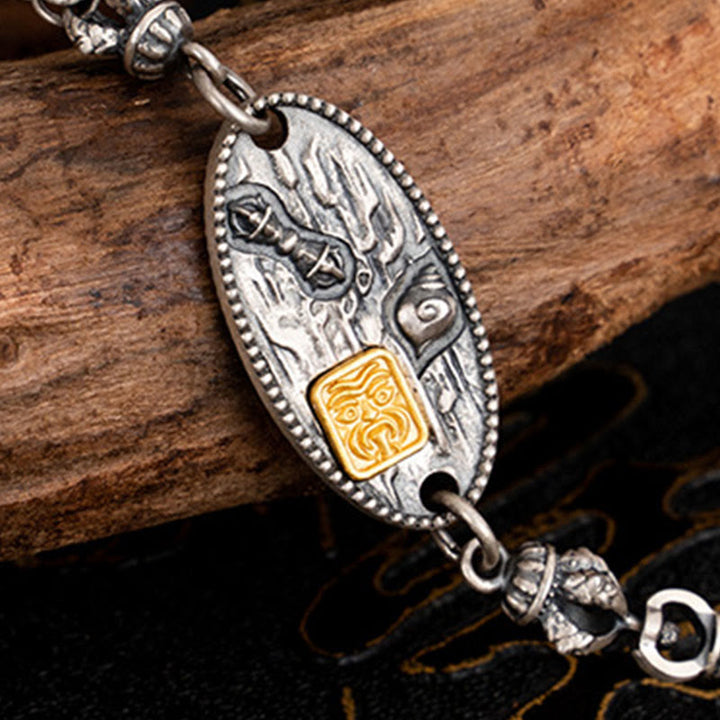 Collier en chaîne métallique de protection en argent sterling 925 avec Buddha Stones Zakiram tibétain déesse de la richesse Bodhisattva Tara Om Mani Padme Hum - image 4