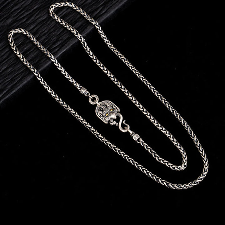Collier en argent sterling 925 avec Buddha Stones et oiseau tibétain Garuda