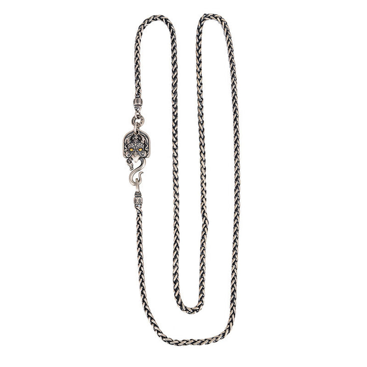 Collier en argent sterling 925 avec Buddha Stones et oiseau tibétain Garuda