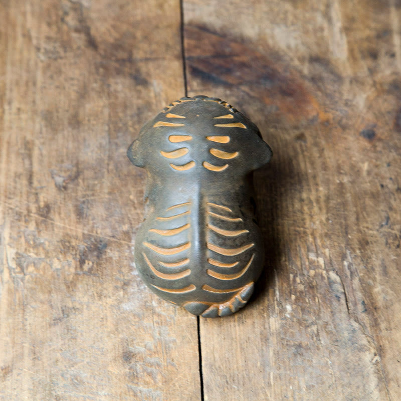 Statue de Buddha Stones en résine moulée en poudre de fer et rouille en forme de tigre mignon, décoration de la maison - image 5