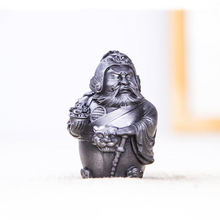 Statue de Buddha Stones faite à la main, dieu militaire littéraire de la richesse, poudre de fer, rouille, résine coulée, décoration de la maison - image 19