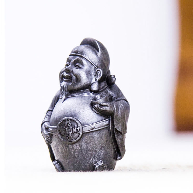 Statue de Buddha Stones faite à la main, dieu militaire littéraire de la richesse, poudre de fer, rouille, résine coulée, décoration de la maison - image 11