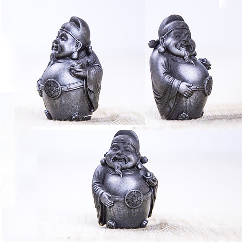 Statue de Buddha Stones faite à la main, dieu militaire littéraire de la richesse, poudre de fer, rouille, résine coulée, décoration de la maison - image 13