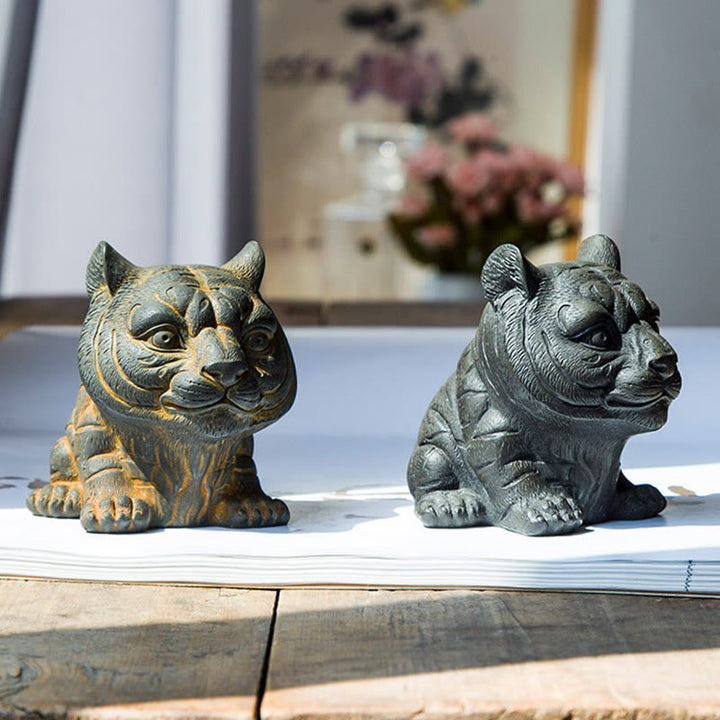 Buddha Stones faite à la main, petite et jolie statue en résine coulée en poudre de fer de tigre, décoration de la maison - image 11