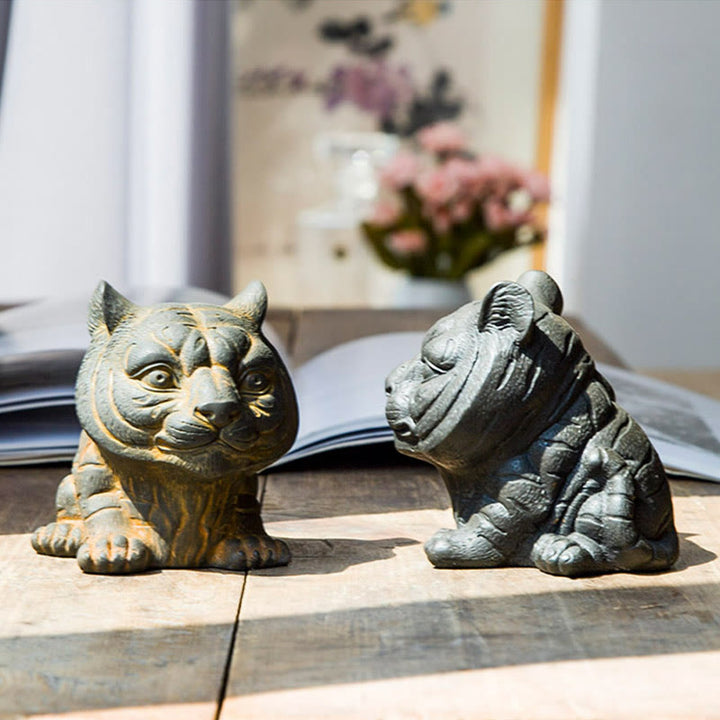Buddha Stones faite à la main, petite et jolie statue en résine coulée en poudre de fer de tigre, décoration de la maison - image 10