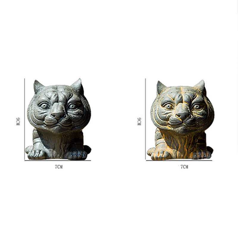 Buddha Stones faite à la main, petite et jolie statue en résine coulée en poudre de fer de tigre, décoration de la maison