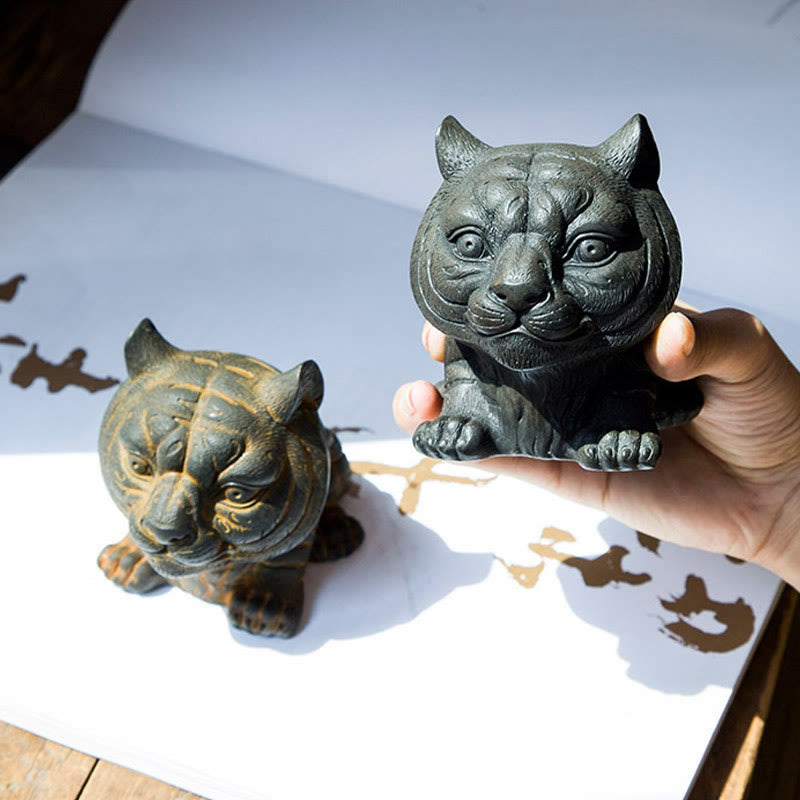 Buddha Stones faite à la main, petite et jolie statue en résine coulée en poudre de fer de tigre, décoration de la maison - image 13