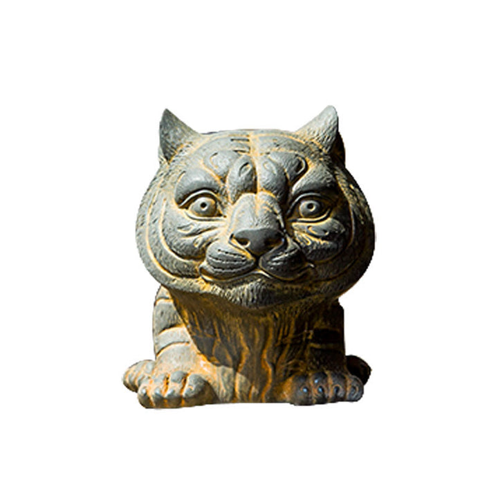 Buddha Stones faite à la main, petite et jolie statue en résine coulée en poudre de fer de tigre, décoration de la maison
