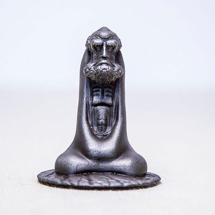 Statue de Buddha Stones faite à la main en poudre de fer Bodhidharma en résine coulée rouillée, décoration de la maison
