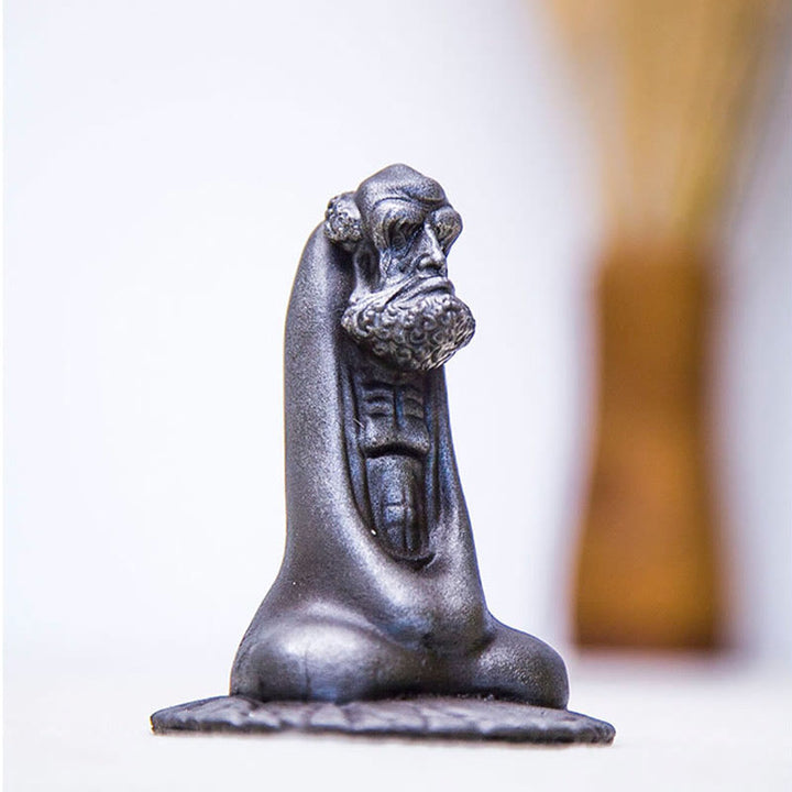 Statue de Buddha Stones faite à la main en poudre de fer Bodhidharma en résine coulée rouillée, décoration de la maison - image 19