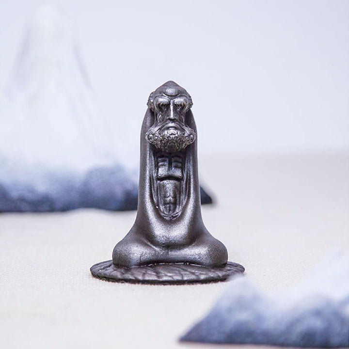 Statue de Buddha Stones faite à la main en poudre de fer Bodhidharma en résine coulée rouillée, décoration de la maison - image 14