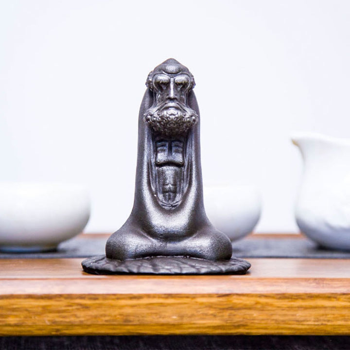 Statue de Buddha Stones faite à la main en poudre de fer Bodhidharma en résine coulée rouillée, décoration de la maison - image 23