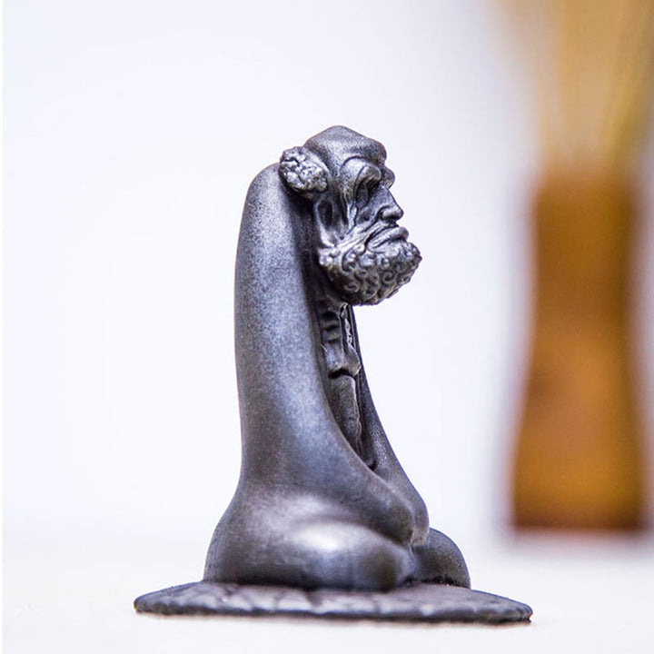 Statue de Buddha Stones faite à la main en poudre de fer Bodhidharma en résine coulée rouillée, décoration de la maison - image 15