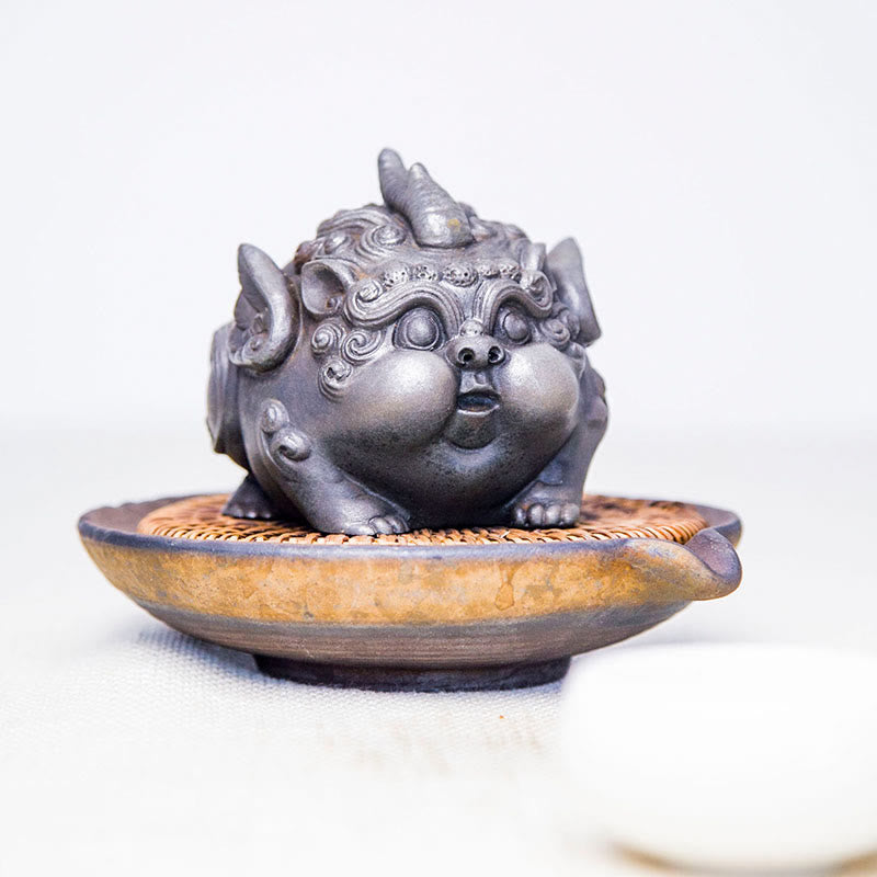 Statue de Buddha Stones faite à la main en résine coulée avec poudre de fer PiXiu Décoration de la maison - image 15
