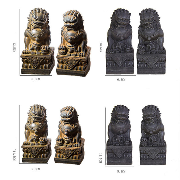 Statue de Buddha Stones faite à la main en résine moulée avec poudre de fer et rouille pour protéger le mal et décorer la maison
