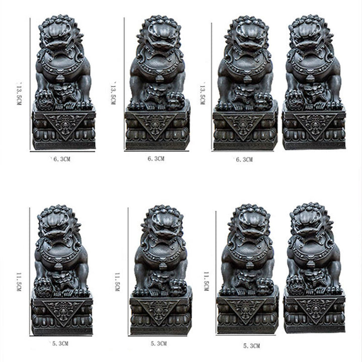Statue de Buddha Stones faite à la main en résine moulée avec poudre de fer et rouille pour protéger le mal et décorer la maison