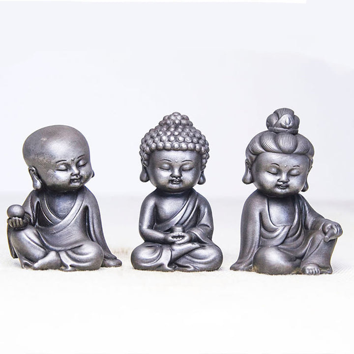 Buddha Stones faites à la main, Ksitigarbha Kwan Yin Guanyin Avalokitesvara Tathagata, poudre de fer rouille, Statue en résine moulée, décoration de la maison - image 34