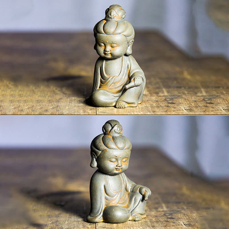 Buddha Stones faites à la main, Ksitigarbha Kwan Yin Guanyin Avalokitesvara Tathagata, poudre de fer rouille, Statue en résine moulée, décoration de la maison - image 10