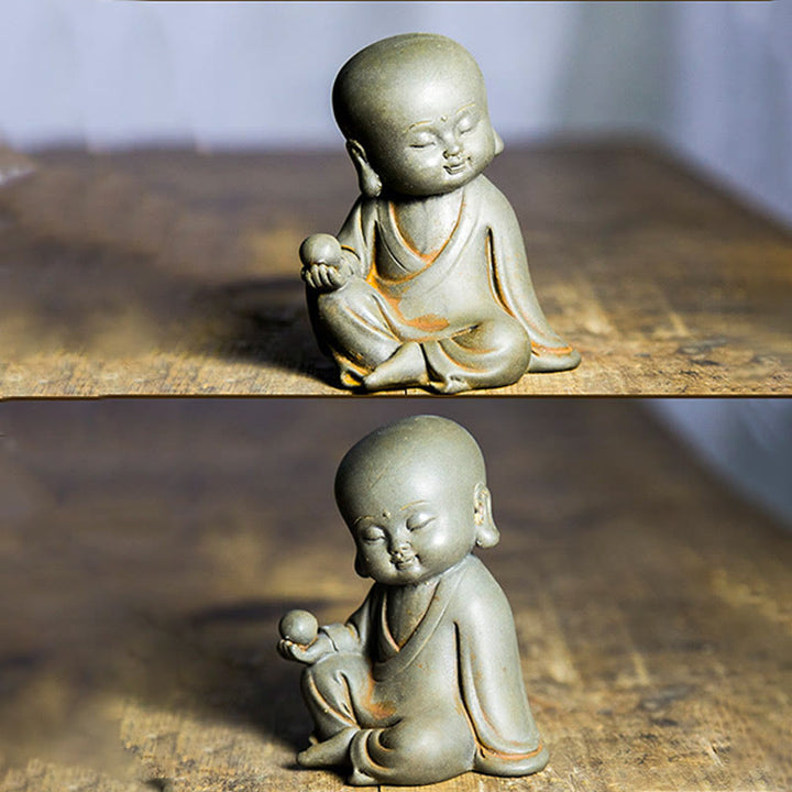 Buddha Stones faites à la main, Ksitigarbha Kwan Yin Guanyin Avalokitesvara Tathagata, poudre de fer rouille, Statue en résine moulée, décoration de la maison - image 4