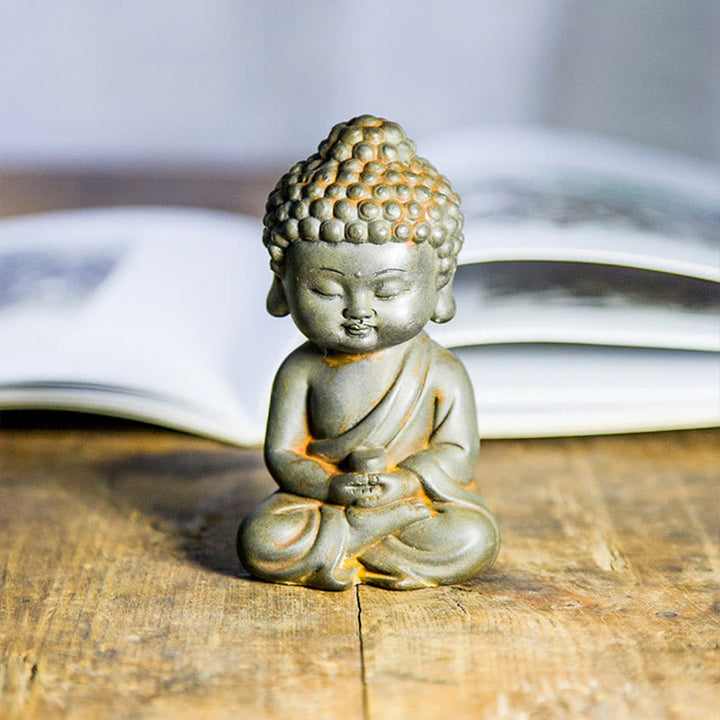 Buddha Stones faites à la main, Ksitigarbha Kwan Yin Guanyin Avalokitesvara Tathagata, poudre de fer rouille, Statue en résine moulée, décoration de la maison - image 16