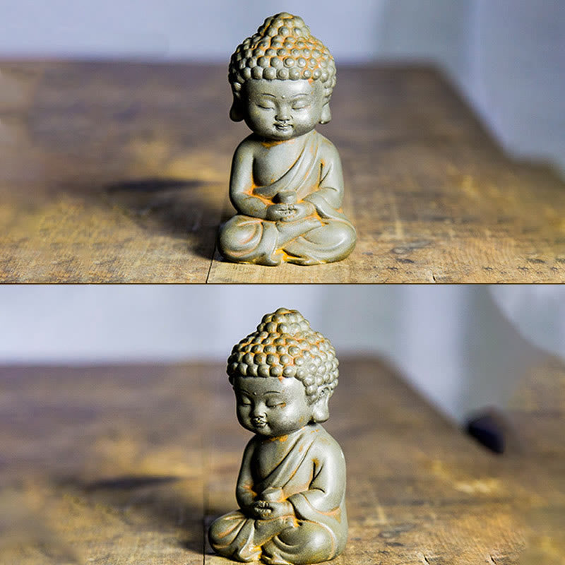 Buddha Stones faites à la main, Ksitigarbha Kwan Yin Guanyin Avalokitesvara Tathagata, poudre de fer rouille, Statue en résine moulée, décoration de la maison - image 17