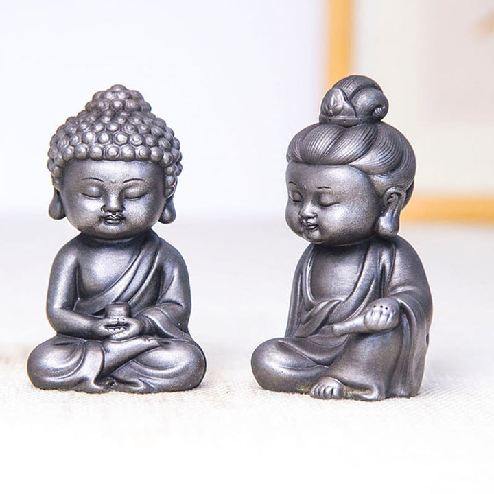 Buddha Stones faites à la main, Ksitigarbha Kwan Yin Guanyin Avalokitesvara Tathagata, poudre de fer rouille, Statue en résine moulée, décoration de la maison - image 36