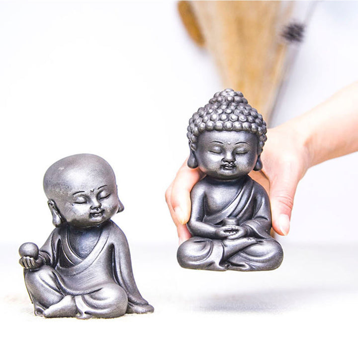 Buddha Stones faites à la main, Ksitigarbha Kwan Yin Guanyin Avalokitesvara Tathagata, poudre de fer rouille, Statue en résine moulée, décoration de la maison - image 37