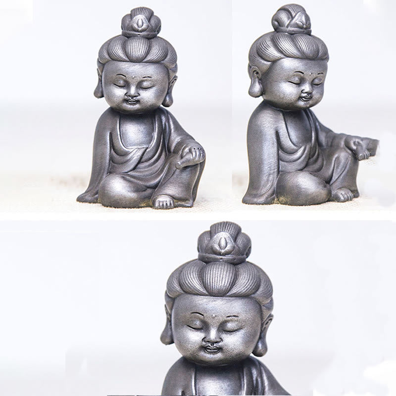 Buddha Stones faites à la main, Ksitigarbha Kwan Yin Guanyin Avalokitesvara Tathagata, poudre de fer rouille, Statue en résine moulée, décoration de la maison - image 27