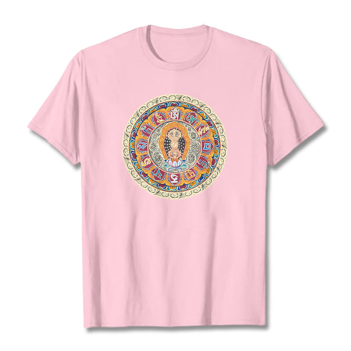 T-shirt en coton Buddha Stones Dorje Vajra Mandala Bouddha - Rose clair - 2XL - image 19