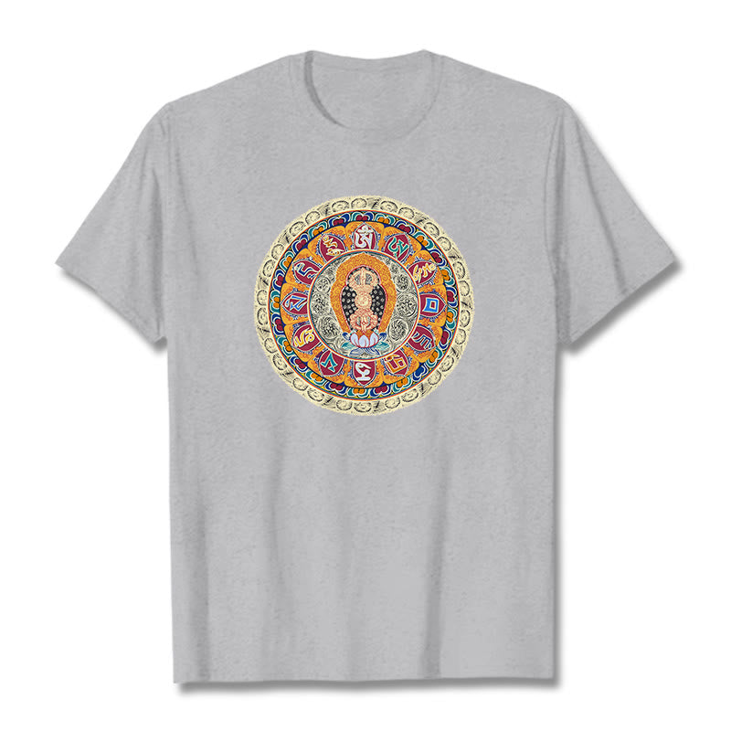 T-shirt en coton Buddha Stones Dorje Vajra Mandala Bouddha - Gris clair - 2XL - image 17
